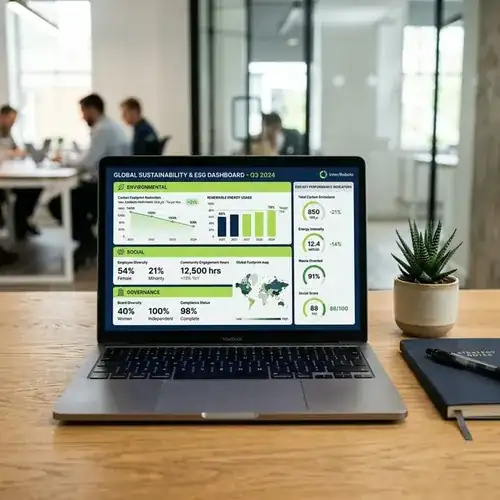 Dashboard corporativo de métricas ESG