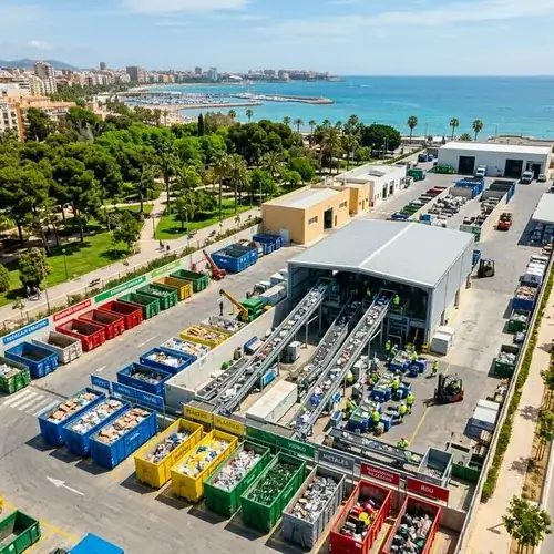 Planta de reciclaje y economía circular municipal junto al litoral mediterráneo